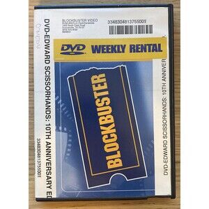 Edward Scissorhands: 10th Anniversary (DVD, 1990) Blockbuster Rental Johnny Depp